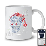 Personalized Custom Name Santa Skull Snow Around; Amazing Christmas Pajamas Family Group T-Shirt
