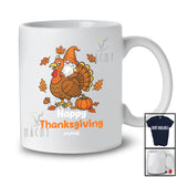 Personalized Custom Name Happy Thanksgiving; Amusing Thanksgiving Gnome Riding Turkey T-Shirt