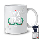 Personalized Custom Name Tinsel Tits; Humorous Christmas Santa Tinsel Tits Couple Chestnuts T-Shirt