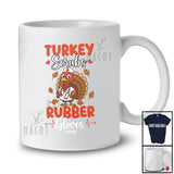 Personalized Custom Name Turkey Scrubs Rubber Gloves; Awesome Thanksgiving Fall Nurse T-Shirt