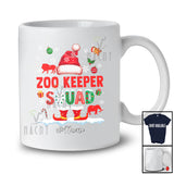 Personalized Custom Name Zoo Keeper Squad; Proud Christmas Santa Men Snow Jobs T-Shirt