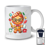 Personalized Custom Name Principal Gingerbread; Amusing Christmas Lights Baking Baker T-Shirt