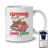Personalized Custom Name Christmas Cruise Squad; Cheerful Santa Snowman Cruise Ship Vacation T-Shirt