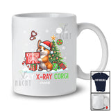 Personalized Custom Name Ugly X-Ray Corgi; Humorous Christmas Tree Santa Corgi Owner T-Shirt