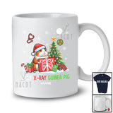 Personalized Custom Name Ugly X-Ray Guinea Pig; Humorous Christmas Tree Santa Guinea Pig Owner T-Shirt