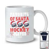 Personalized Custom Name Favorite Hockey Player Of Santa; Amazing Christmas Snow Sport T-Shirt