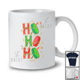 Personalized Custom Name 3Ho; Amusing Christmas Lights Ice Hockey Sport Playing Player T-Shirt