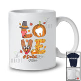 Personalized Custom Name LOVE Dental; Amusing Thanksgiving Pumpkin Tooth Proud Job Family T-Shirt