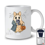 Personalized Boo Ghost Hugging Unicorn; Amusing Halloween Custom Name Animal Lover T-Shirt