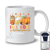 Personalized Custom Name Fall Vibes & That Postal Worker; Proud Thanksgiving Autumn Jobs T-Shirt