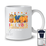 Personalized Custom Name Fall Vibes & That Scuba Diver; Proud Thanksgiving Autumn Jobs T-Shirt