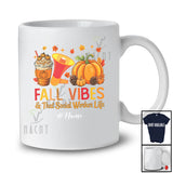 Personalized Custom Name Fall Vibes & That Social Worker; Proud Thanksgiving Autumn Jobs T-Shirt