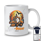 Personalized Custom Name Boo-Dozer; Happy Halloween Moon Ghost Boo On Bulldozer; Farming T-Shirt
