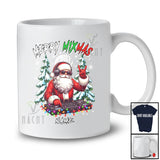 Personalized Custom Name Merry Mixmas; Cheerful Christmas Tree Santa DJ; Music Family T-Shirt