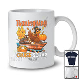 Personalized Custom Name Thanksgiving Cruise Squad; Cheerful Turkey Cruise Ship Vacation T-Shirt
