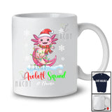 Personalized Custom Name Axolotl Squad; Awesome Christmas Snow Santa Axolotl Family T-Shirt