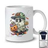 Personalized Custom Name Candy Hunter; Adorable Halloween Camo Ghost Boo Pumpkin T-Shirt