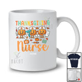 Personalized Custom Name Thanksgiving Nurse; Humorous Fall Three Pumpkins; Family T-Shirt