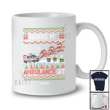 Personalized Custom Name Where My Ambulance At; Joyful Christmas Sweater Reindeer Driver T-Shirt