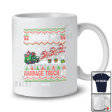 Personalized Custom Name Where My Garbage Truck At; Joyful Christmas Sweater Reindeer Driver T-Shirt