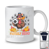 Personalized Custom Name Footgolf Squad; Happy Thanksgiving Turkey Footgolf Balls Tail Player T-Shirt