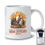 Personalized Custom Name I Lost My Broom Hair Stylist; Scary Halloween Moon Jobs Witch T-Shirt