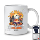 Personalized Custom Name I Lost My Broom Librarian; Scary Halloween Moon Jobs Witch T-Shirt