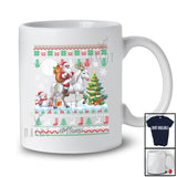 Personalized Custom Name Santa Riding Horse Reindeer; Amusing Christmas Sweater Snow Animal T-Shirt