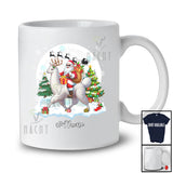 Personalized Custom Name Santa Riding Llama Reindeer; Amusing Christmas Snow Animal T-Shirt