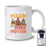 Personalized Custom Name Run On Pizza Horror Movies; Creepy Halloween Three Pizzas Food T-Shirt