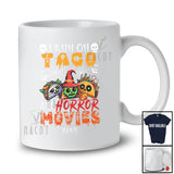 Personalized Custom Name Run On Taco Horror Movies; Creepy Halloween Three Tacos Food T-Shirt