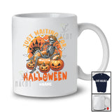 Personalized Custom Name Wait For Halloween; Scary Pumpkin Women Skeleton Moon; Family T-Shirt