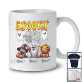 Personalized Custom Name Spooky Squad; Horror Halloween Three Bearded Dragon Witch Boo Ghost T-Shirt
