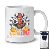 Personalized Custom Name Soccer Squad; Happy Thanksgiving Turkey Soccer Balls Tail Player T-Shirt