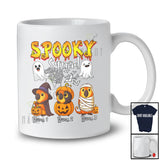 Personalized Custom Name Spooky Squad; Horror Halloween Three Parrot Witch Boo Ghost Animal T-Shirt