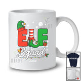 Personalized Custom Name Elf Squad; Humorous Christmas Elf Shoes Snowing; Pajama Family Group T-Shirt