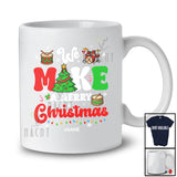 Personalized Custom Name We Make A Merry Christmas; Awesome X-mas Lights Tree Drummer Teacher T-Shirt