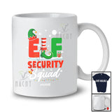 Personalized Custom Name Elf Security Squad; Humorous Christmas Elf Shoes Snowing; Pajama Family T-Shirt