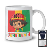 1865 Juneteenth, Lovely Black History African American Boy, Freedom Afro Melanin Proud T-Shirt