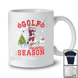 Personalized Custom Name Golf Favorite Season; Joyful Christmas Santa Playing Player T-Shirt