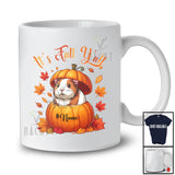 Personalized Custom Name It's Fall Y'all; Adorable Thanksgiving Guinea Pig In Autumn Pumpkin T-Shirt