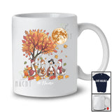 Personalized Custom Name Four Goose With Fall Tree; Happy Thanksgiving Goose; Farmer T-Shirt