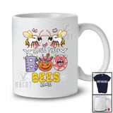 Personalized Custom Name Save The Boo Bees; Sarcastic Breast Cancer Halloween Pink Ribbon T-Shirt