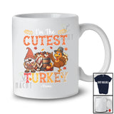 Personalized Custom Name I'm The Cutest Turkey; Humorous Thanksgiving Turkey Gnome; Family T-Shirt
