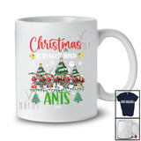 Personalized Custom Name Christmas Is Better With Ants; Lovely Three Santa Animal Ants T-Shirt