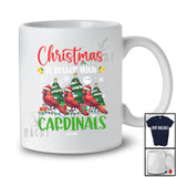 Personalized Custom Name Christmas Is Better With Cardinals; Lovely Three Santa Cardinal T-Shirt