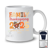 Personalized Custom Name Thanksgiving 2025 Crew; Joyful Dabbing Turkey Fall Leaves; Family T-Shirt