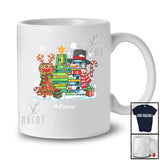 Personalized Custom Name Snowman Reindeer Book Christmas Tree; Amusing X-mas Teacher Librarian T-Shirt