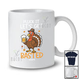 Personalized Custom Name Pluck Basted; Amusing Thanksgiving Turkey Beer Drinking Men; Family T-Shirt