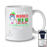Personalized Custom Name Middle Elf; Awesome Christmas Elf Rules; Sister Family T-Shirt